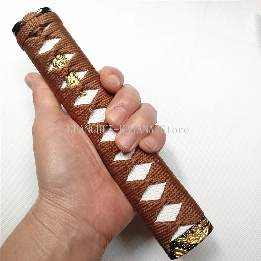 Imagem -06 - Feito à Mão Japonês Samurai Espada Lidar com Conjunto Kirsite Tsuka Fuchi Kashira Agradável Katana Wakizashi Faça Você Mesmo Acessório 20cm 26cm