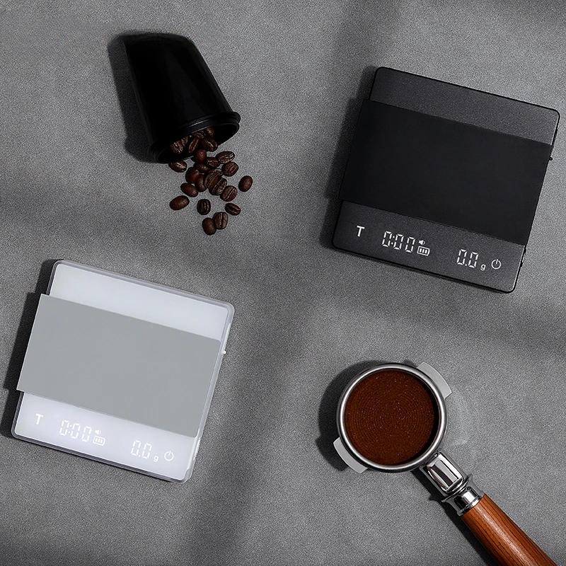 Digital Kitchen Coffee Scale 2000g/0.1g High Precision Cyclic Rechargeable Electronic Scale Home Barista Accessories