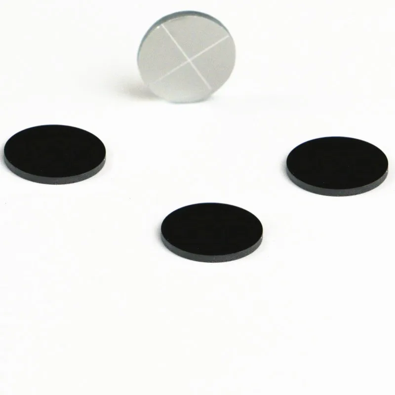 LineWidth0.01/0.04mm Chrome Plated Negative Cross Microscope Eyepiece Reticle Dark Field Bright Line Glass  Universal Laboratory