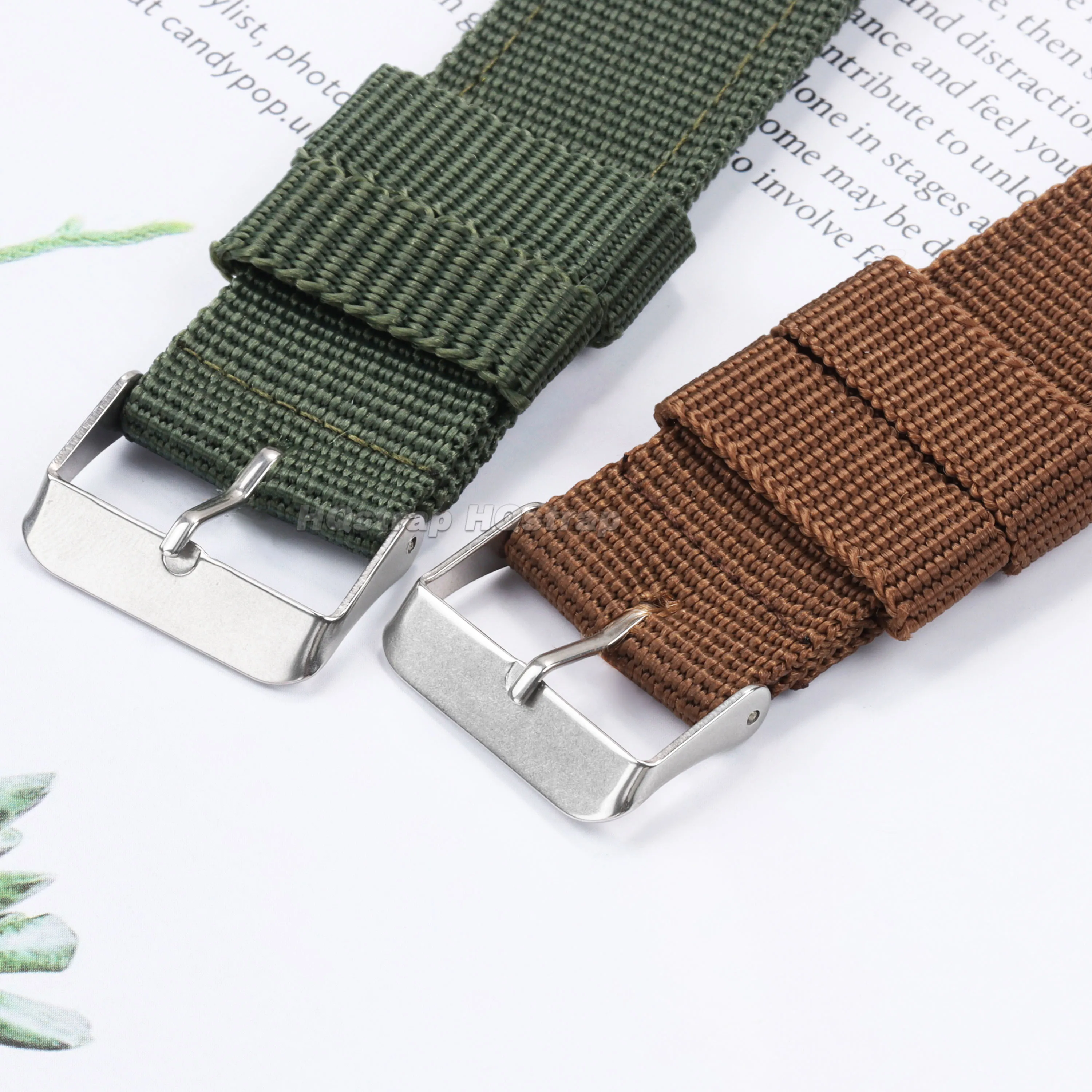 ผ้าใบนุ่ม 16 มม.18 มม.20 มม.22 มม.24 มม.ไนลอนสําหรับ Samsung Galaxy สําหรับ Seiko สร้อยข้อมือทหารกีฬา ...