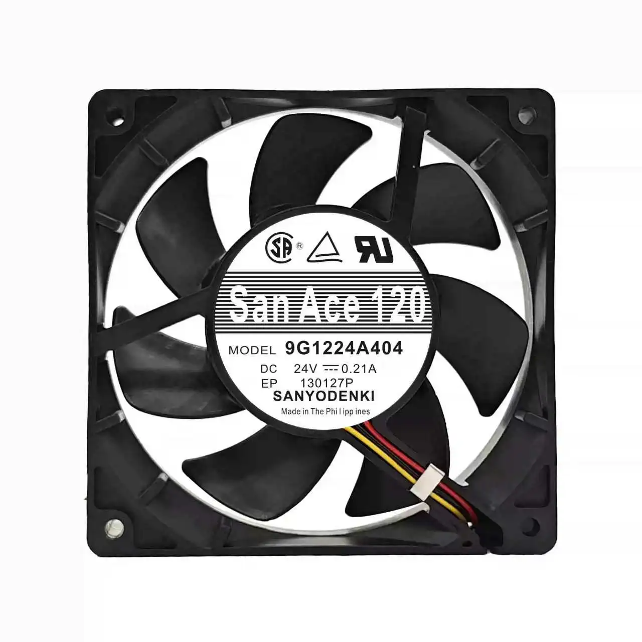 Original For Sanyo Denki 9G1224A404 San Ace 120 DC 24V 0.21A 12025 3-Pin Industrial Inverter Cabinet Exhaust Cooling Fan