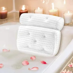 Square Non-slip Bath Pillow Suction Cup Hotel SPA Spa Massage White Bath Pillow