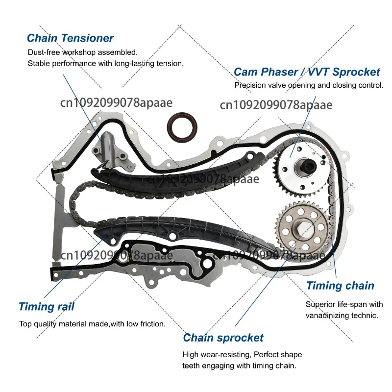 

High Performance Camshaft Timing Gear Kit Sprocket Adjuster for Renault Dacia 1.6L 16V Engine, Replaces 721507H5F A2000501100