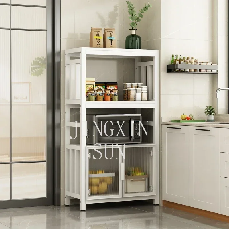 Kitchen Microwave Oven Floor-to-ceiling Shelf Multi-layer Oven Storage Cabinet Household Locker Multifunctional Cabinet Shelf