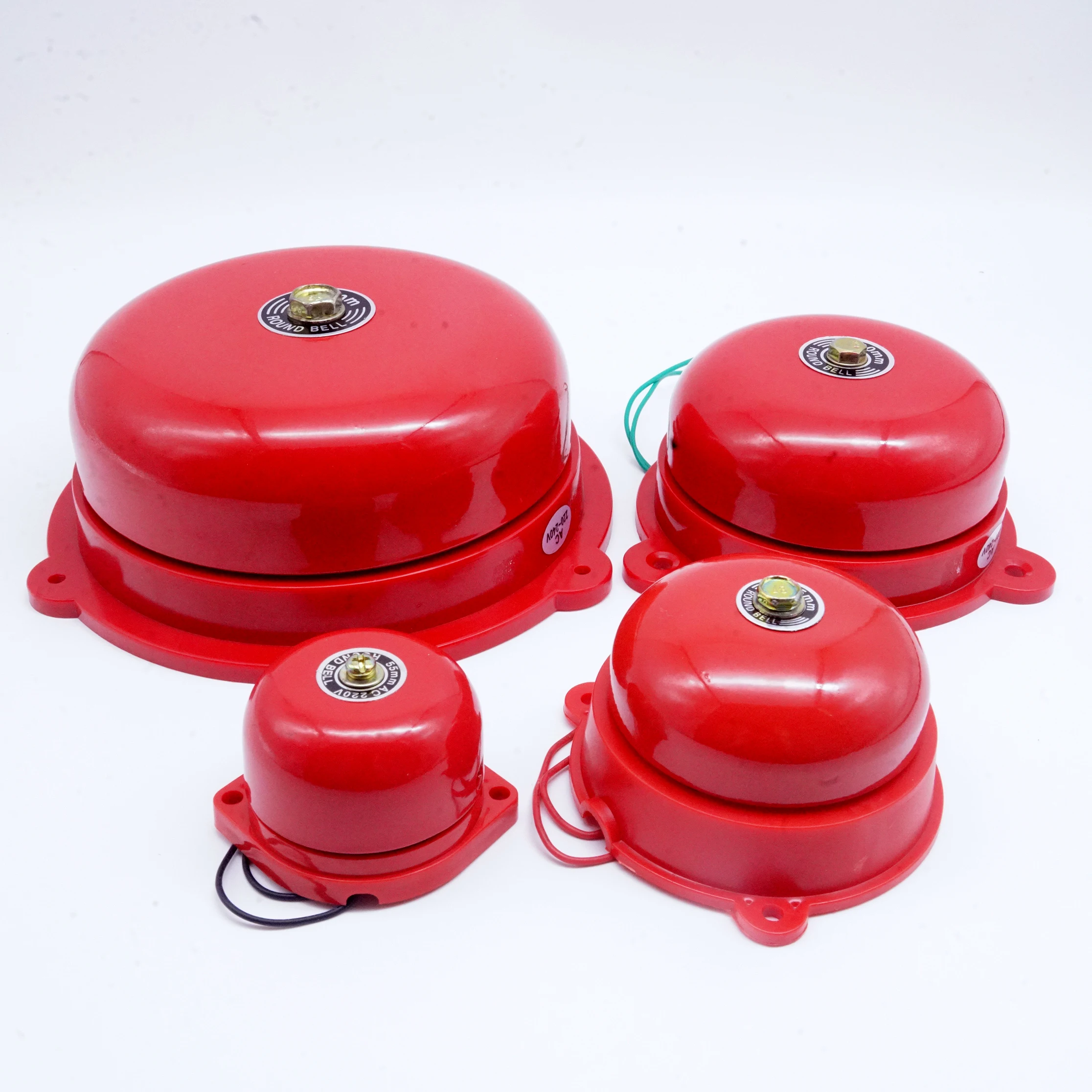 2 inch Traditional high quality red alarm bell AC110V/220V DC12V/24V call ring high decibel alarm bell factory bell