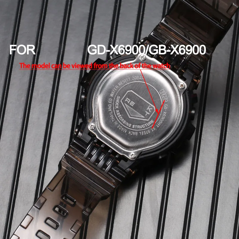 Rubber Strap Case for GD-X6900 GB-X6900 GDX6900 Watch Band Case TPU Dedicated Interface Resin Men Sport Watch Accessories