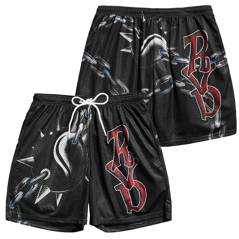 2026 Sommer Neue Retro RVD Tiger Bone Kordelzug-Ringer-Shorts – Lässige Urlaubs- und Alltags-Shorts für Erwachsene, Badehose – Detail 7