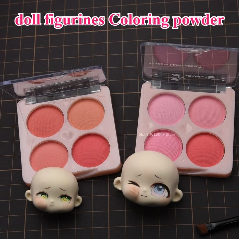 4 Color Gradient Color Powder Clay Doll Face Makeup Powder DIY Ultra-light Clay Figure Doll Face Decoration Coloring Pigment