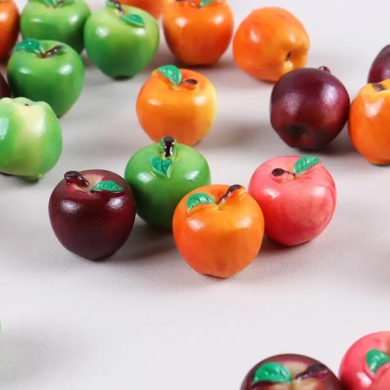 texture10Pcs Miniature Food Toy Realistic Snake Fruit Pear 3D Fruit Model DIY Dollhouse Accessory Home Decoration view 3