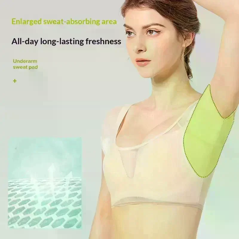 /ACR/Tshirt Shape Underarm Sweat Pads Ultra Thin Breathable Odor Control Elastic Women Use Washable