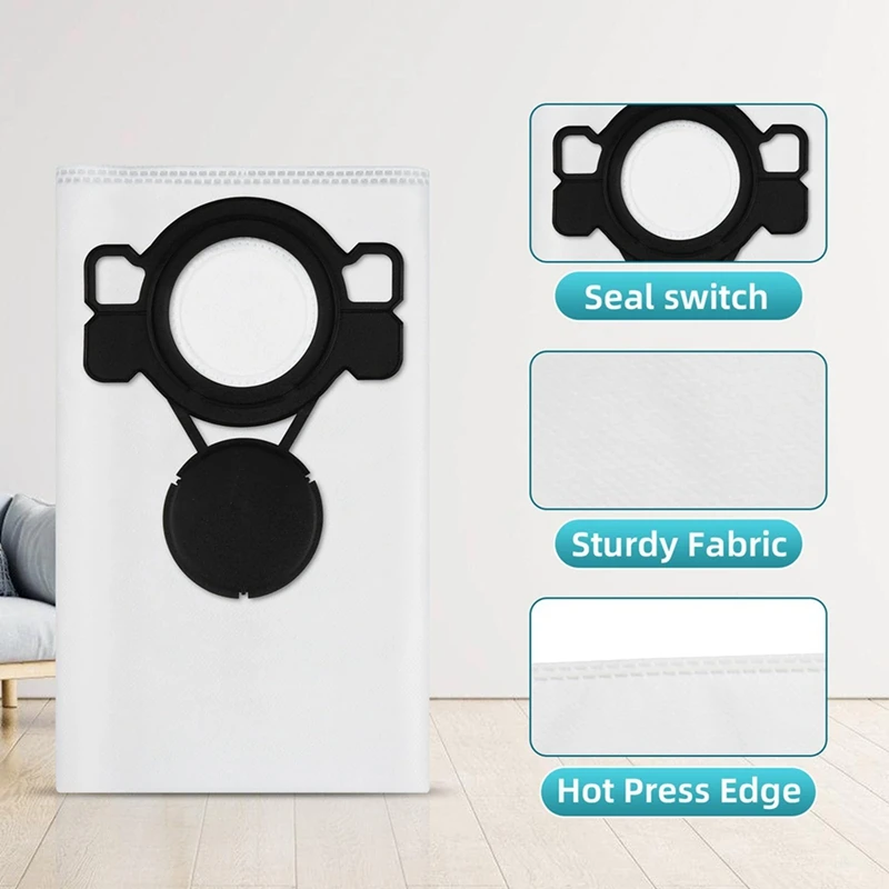 24X ว 107418353   ถุงกรองสําหรับเครื่องดูดฝุ่นแบบเปียก/แห้ง/เครื่องดูดฝุ่น รุ่น VC4210L ถุงเปลี่ยนความจุขนาดใหญ่