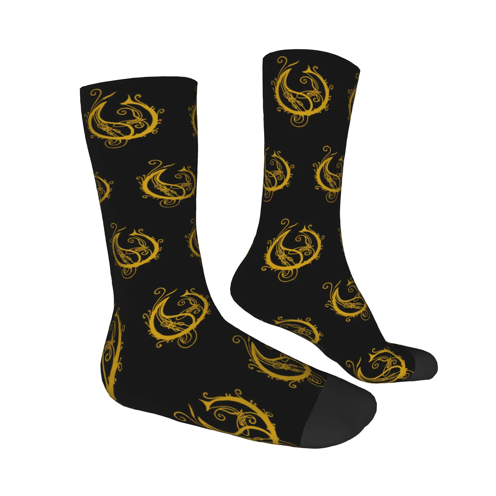 Chaussettes jaunes avec logo Opeth pour hommes et femmes, tube moyen, accessoires mignons, cadeaux merveilleux