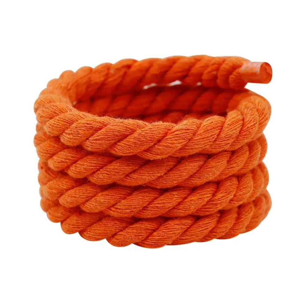 

2PCS 10Colors Thick Rope Laces High Quality Polyester Cotton Solid Color Laces Round 0.8cm120cm Width Low-top Canvas Shoe Laces