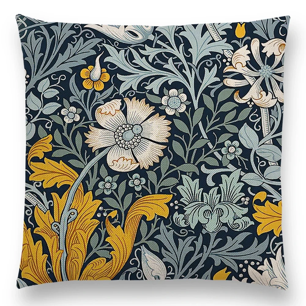 William Morris Thief Red Cushion Cover Linen Luxury Throw Pillow Home Decor for Sofa Living Room Pillow Case 40cm/45cm/50cm/60cm