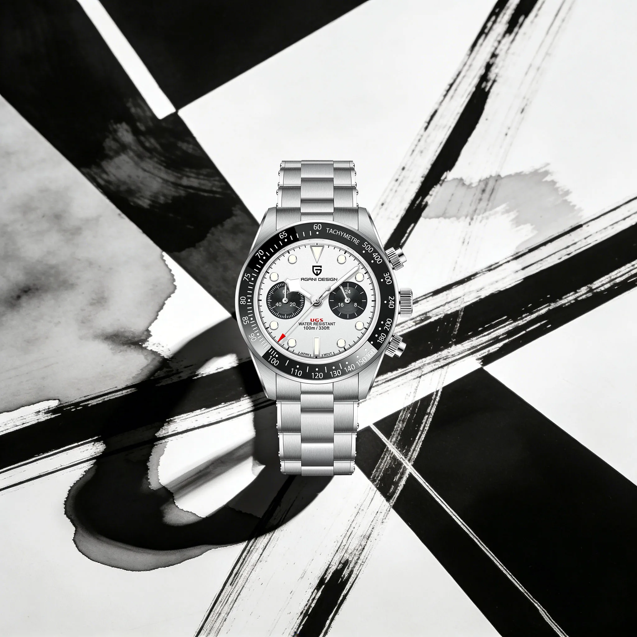 

PAGANI DESIGN Sleek Exquisite Men's Quartz Watch Elegant Commute Stainless Steel Sapphire Glass Tachymeter Luminous Diving Watch