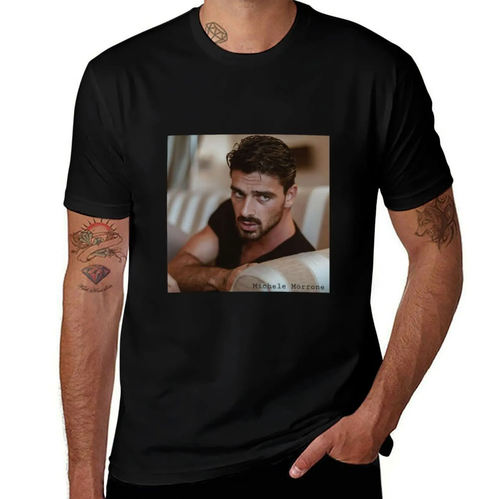Camiseta Michele Morrone, Camiseta de algodón, camisetas gráficas para hombre, camiseta