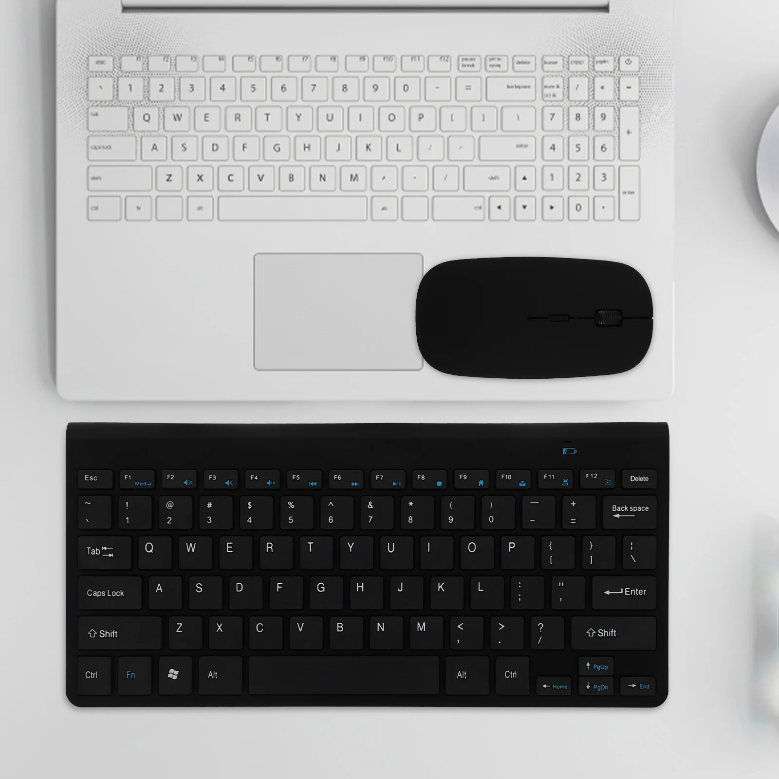 

1 комплект, беспроводная клавиатура и мышь, компактная, тихая клавиатура и мышь для ноутбука, Plug Play, простой дизайн с USB-приемником