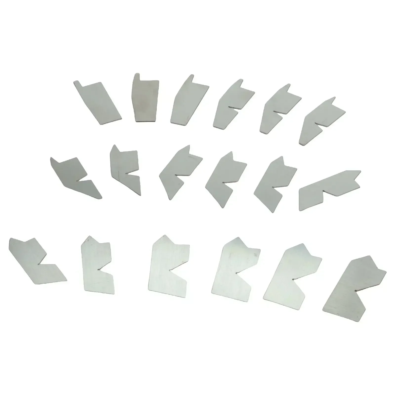 Stainless Steel Angle Template Set 18 Pieces for Precise 90 and 5 Degree Measurements with Convenient Storage Bag