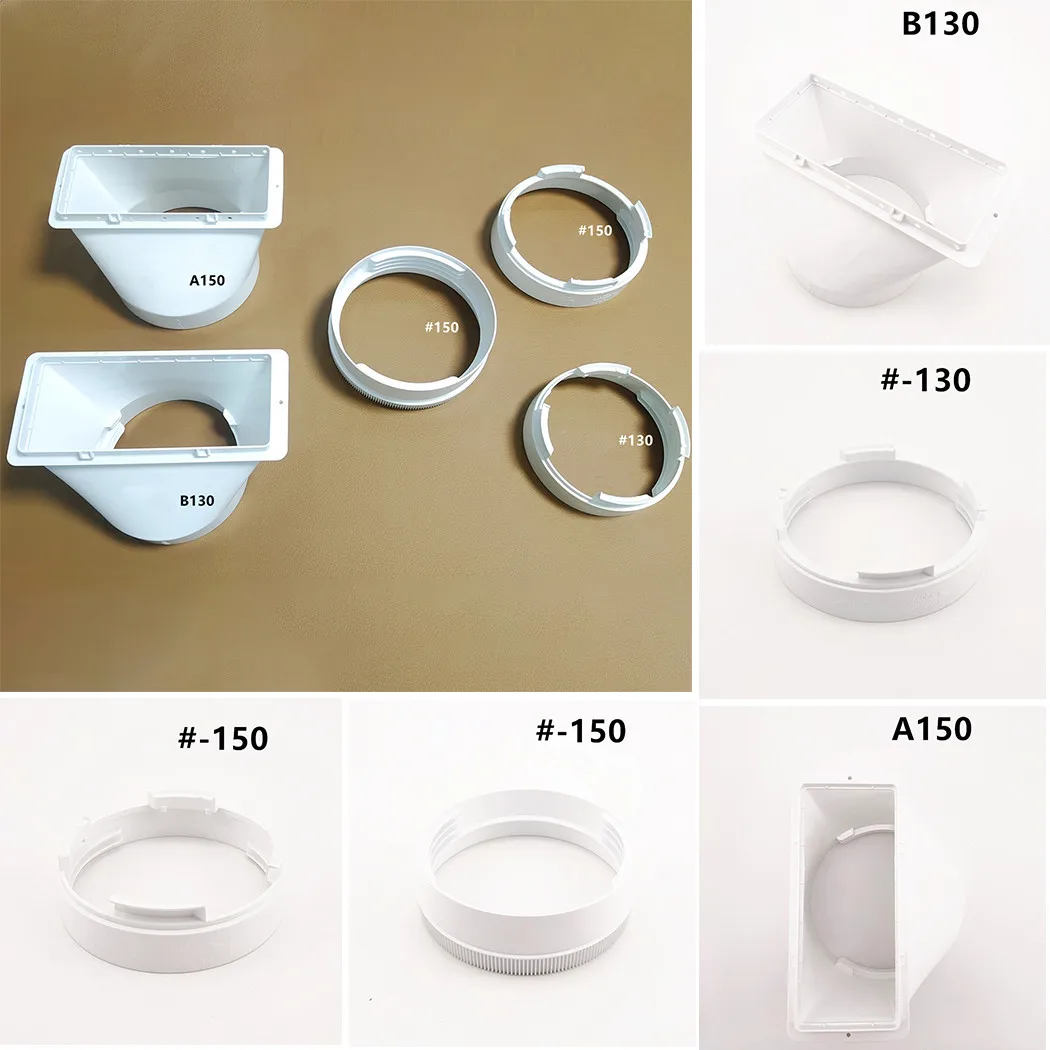 PP Material Exhaust/ Duct Interface Connector For Haier Mobile Air Conditioner Hose And Casement Kit Plate Assembly