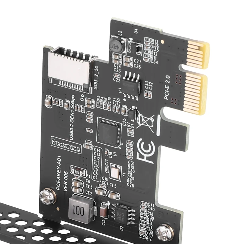 Плата расширения PCI Express 2,0 X1 USB 3,2 Gen1 TYPE-E Pcie Front Type-C Adapter Riser USB3.1 Gen1 A-KEY 5Gb