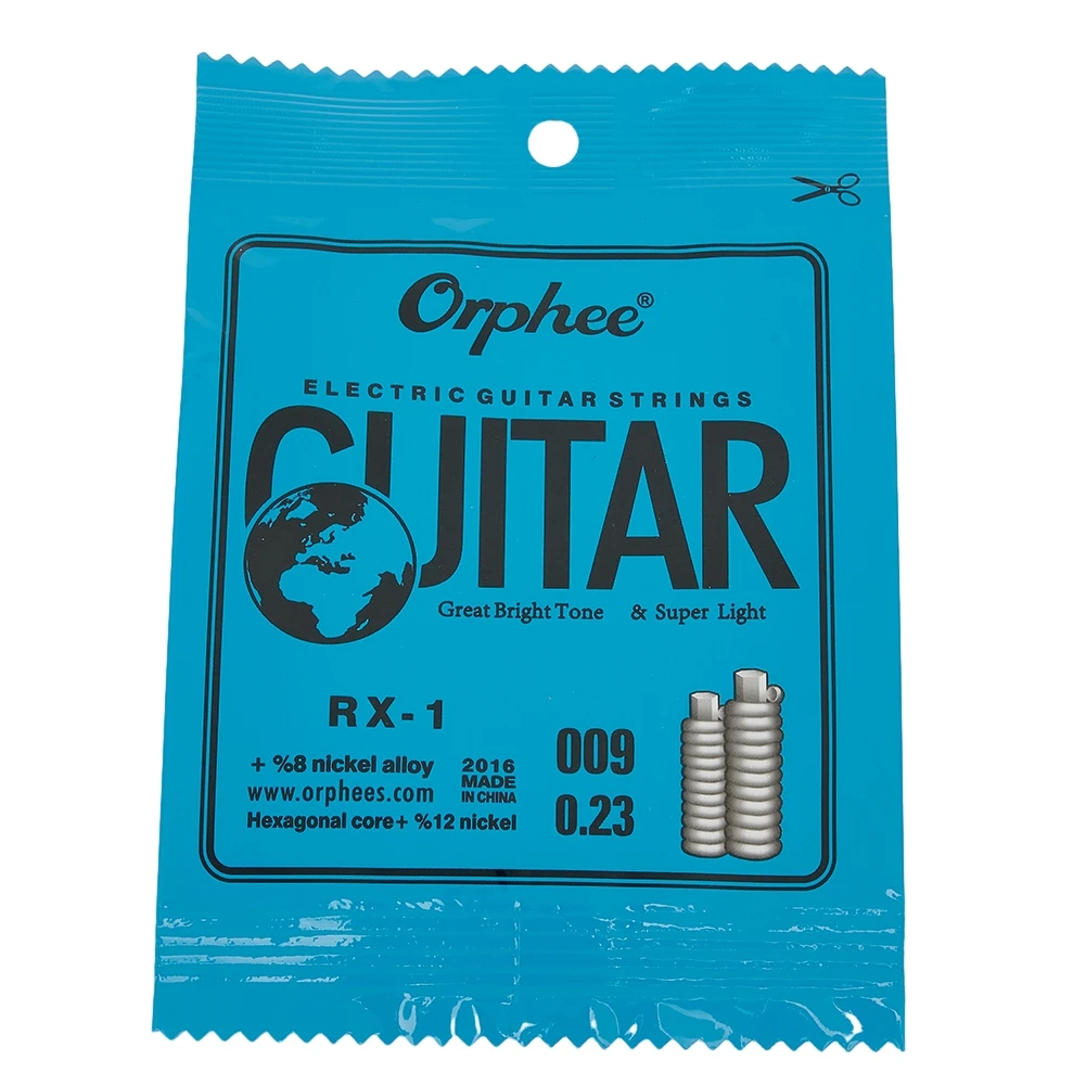 10 pezzi Orphee corde singole per chitarra elettrica 1st E-String(.009) parti di ricambio per chitarra con corde in acciaio ad alto tenore di