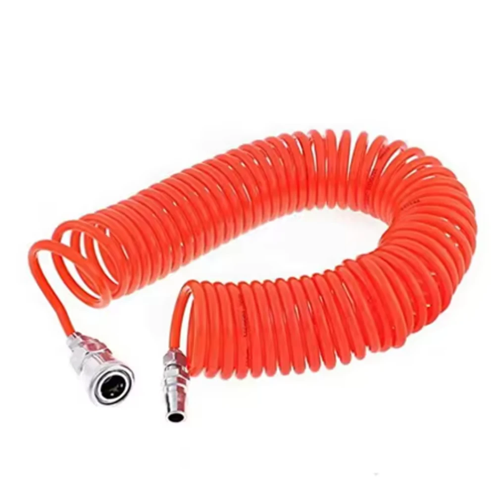 PU Tubing Gas Spring Spiral Pipe No/With Connector Air Compressors Telescopic Hose Pneumatic Tools Parts 8x5mm 10x6.5 12x8mm