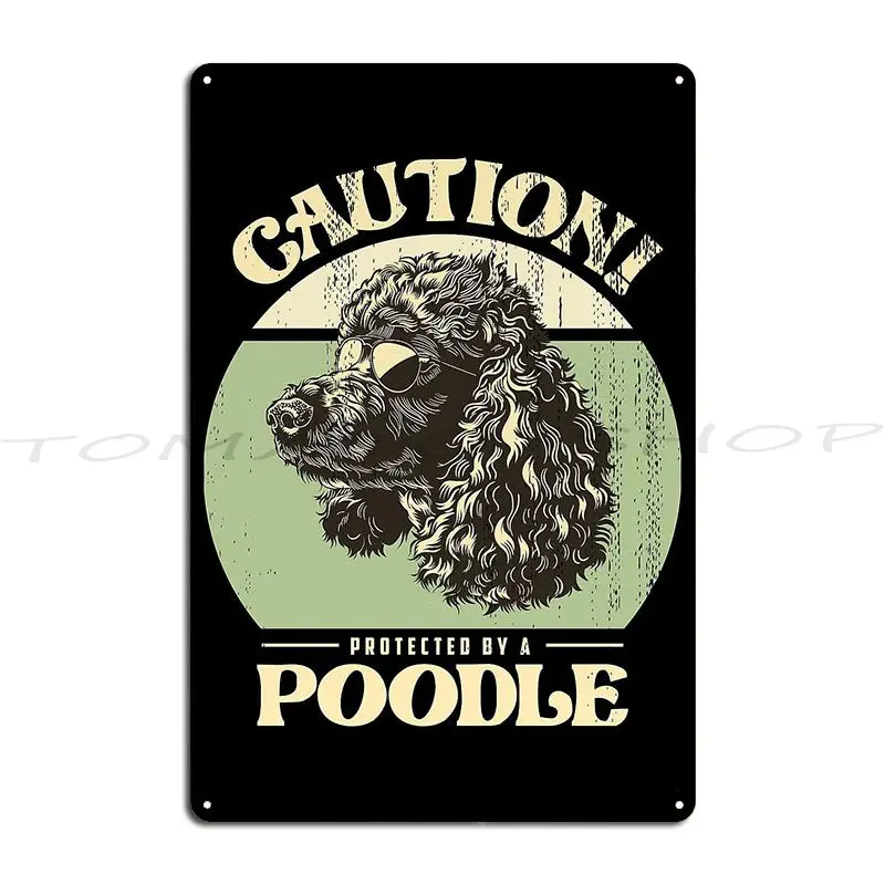 Retro Poodle Dog Vintage Metal Sign Wall Mural Party Club Garage Customized Tin Sign Poster