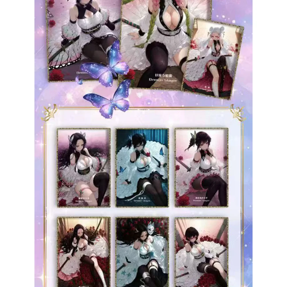1 กรณี Demon Slayer เทพธิดา Story การ์ดกระดาษสี Board การ์ดสะสมอะนิเมะเทพธิดาบิกินี่กล่องเติมหายากการ์ดของเล่นของขวัญ