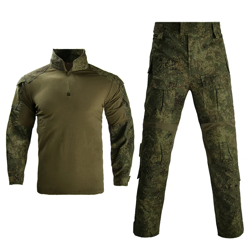 G3 Frog Suit Men's Combat Uniform Tactical Set Camouflage Outdoor Training Military Ripstop Quick Dry Shirt Pants