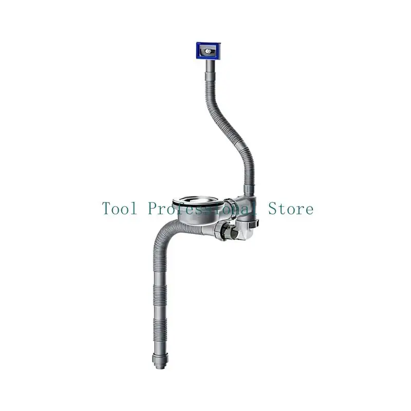57QF Kitchen Single/Double Sink Drain Pipe Light Weight Universal Downpipe Fittings Space Saving Deodorant Filter