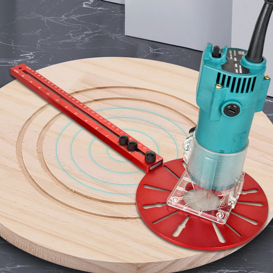 For Cutting Circles Aluminum Router Circle Cutting Jig, Adjustable Router-Jig Router-Guide 4 in 1 Router Milling Groove Bracket