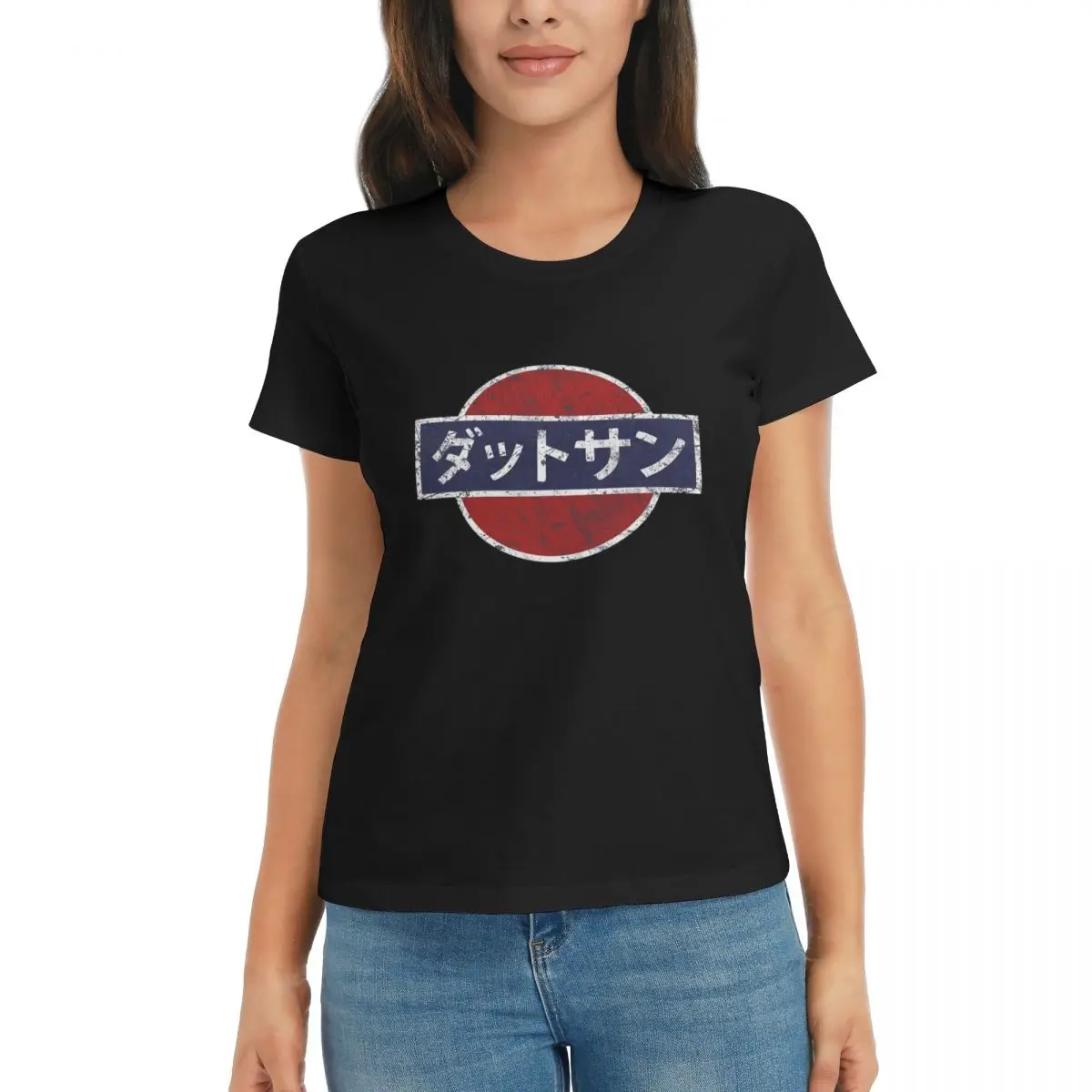 

Women T-Shirt Datsun Vintage Japanese Car Summer Short Sleeve Tees Crew Neck Cotton T Shirts Clothes Tops Streetwear