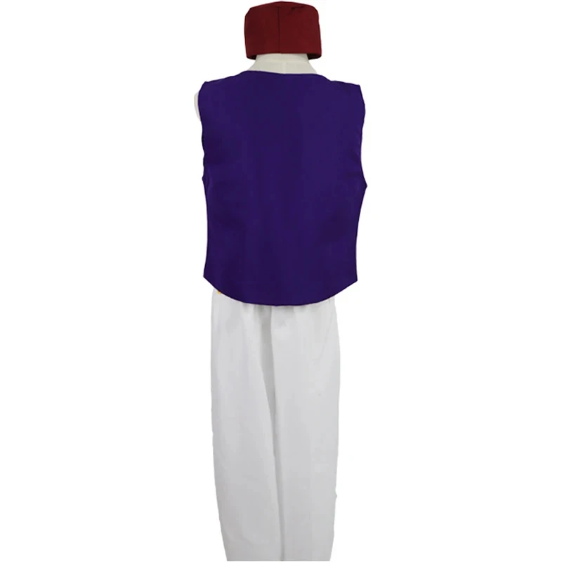 2026 Adult Aladin Cosplay Costume Halloween Carnival Men's Clothing Including plastic Magic Lamp Size 46AP1 view 4