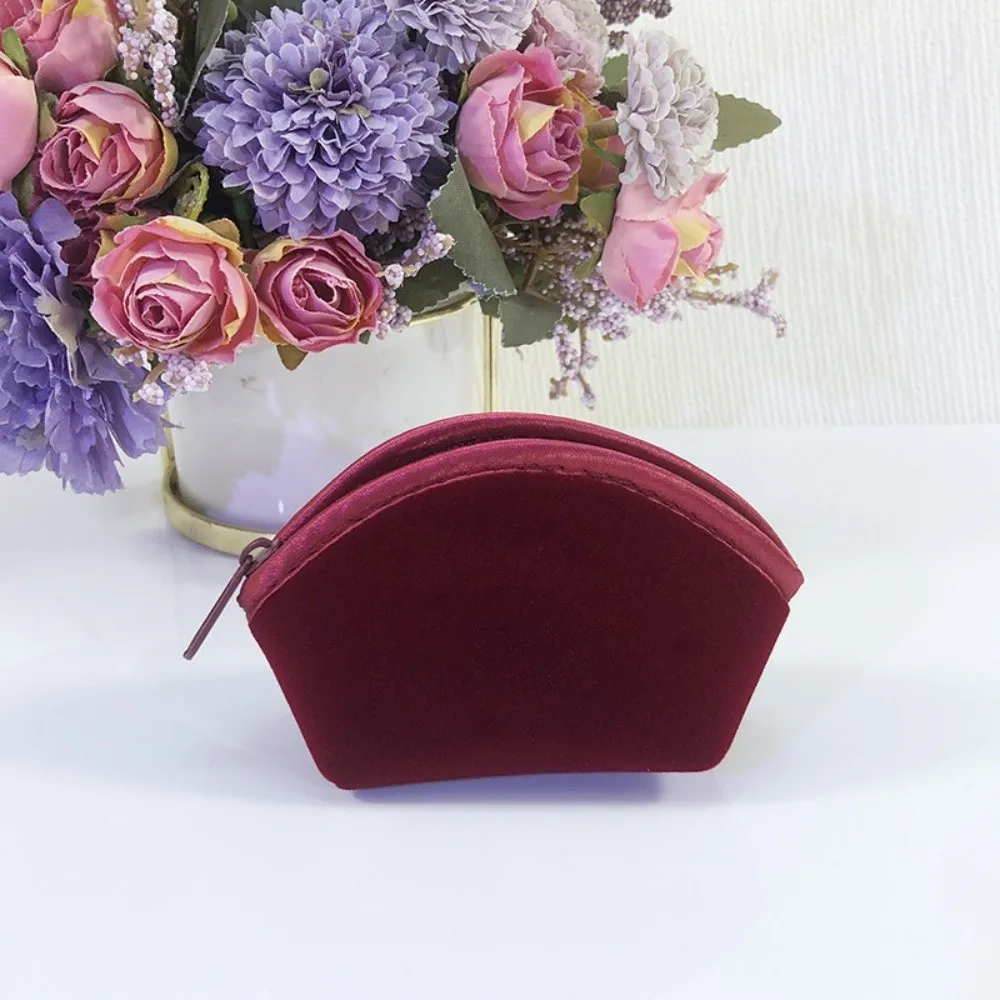 Gifts Velvet Jewelry Storage Pouch Red Small Change Purse Soft Chinese Style Coin Bag Women