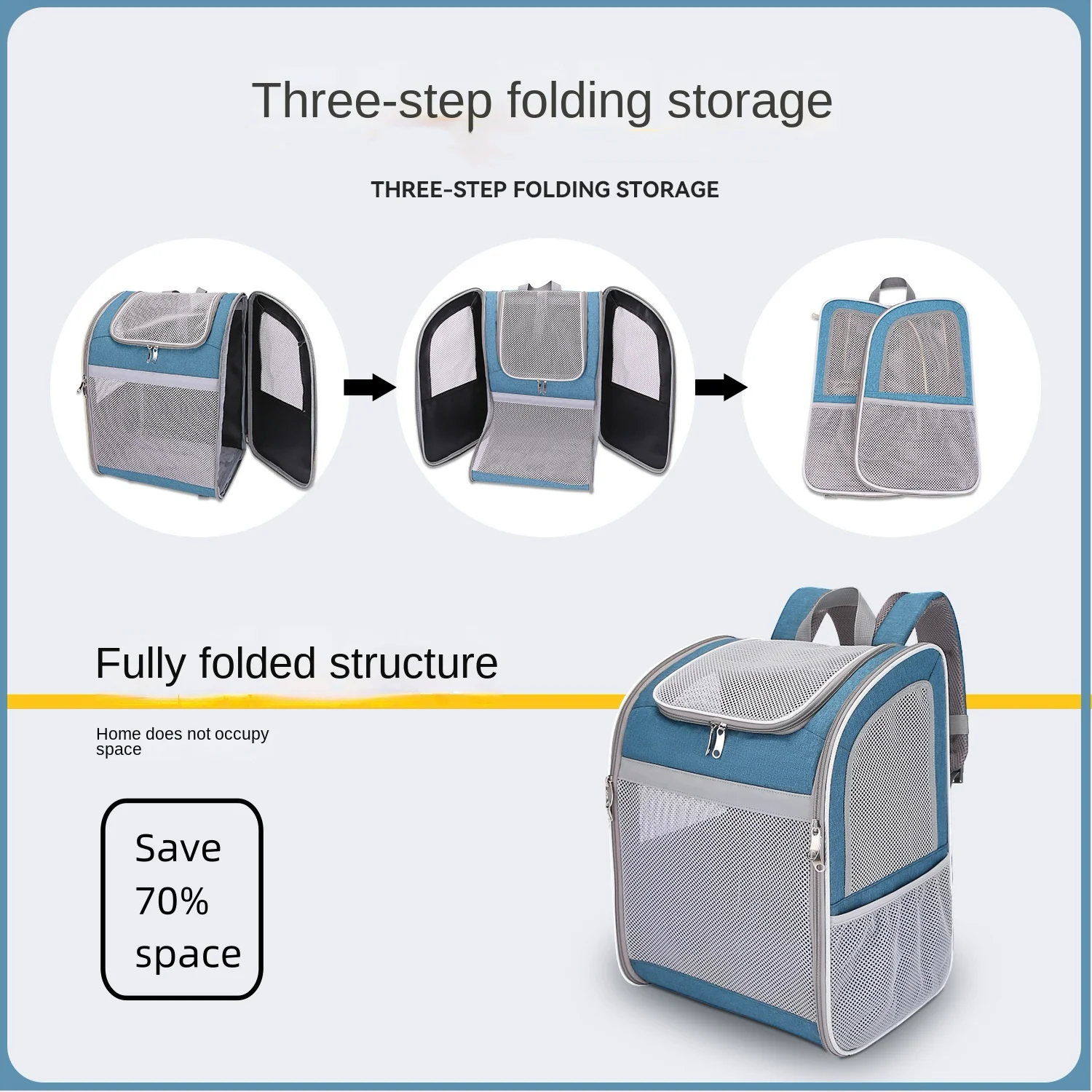 Pet Dog Backpack Cat Backpack Carrier for Medium Small Cat Ventilated Mesh Dog Travel Backpack for Hiking Walking Outdoor Use
