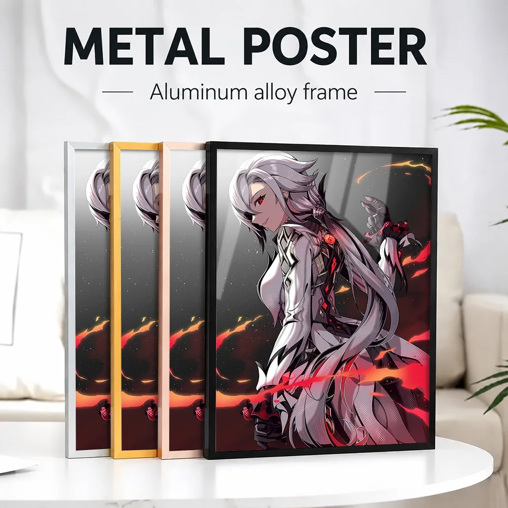 Gaming Girl Framed Metal Print Customized Photo Immersive Adventure Style Wall Art For Living Room And Office Fantasy Fan Gift