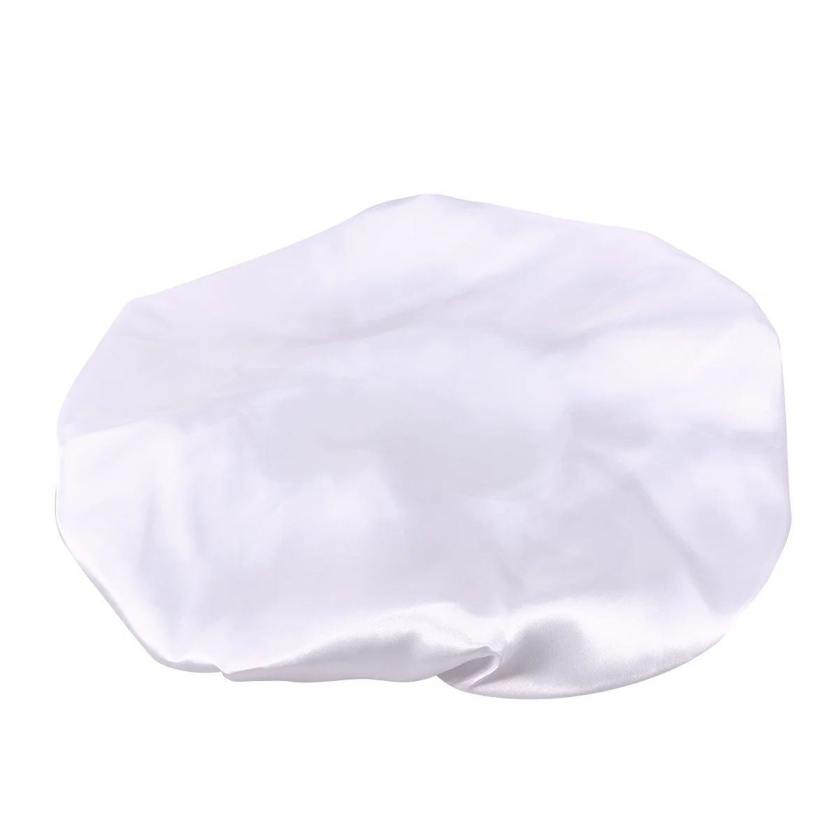 Extra Large Imitation Silk Hair Round Elastic Hat Bathing Hat Silver Sleep Cap Chemotherapeutic Cap Bathing Cap