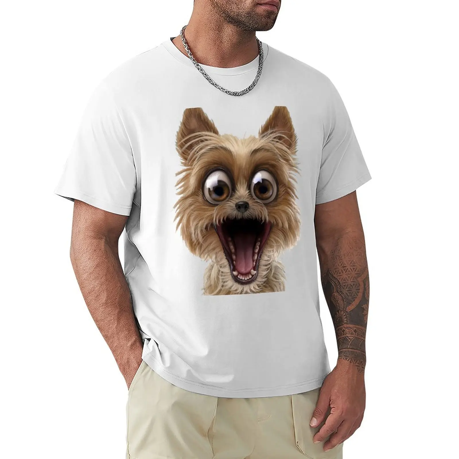 

Happy dog T-shirt customs design your own plus size tops customs mens t shirts casual stylish