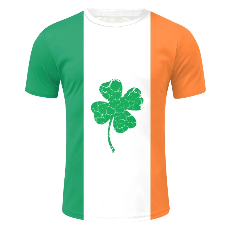 St. Patrick's Day Mens 3d All Printed Vintage T Shirt Short Sleeved Shirt Top T Shirt Unisex Harajuku Y2k Streetwear Kids Tees