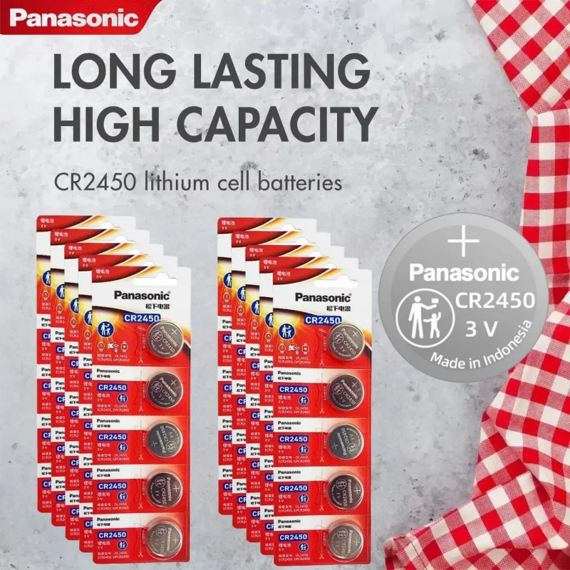 

10-50 шт. оригинальная литиевая батарея PANASONIC CR2450 3 В для ключей от машины, игрушки, часы, пульт дистанционного управления CR 2450, монетная батарея