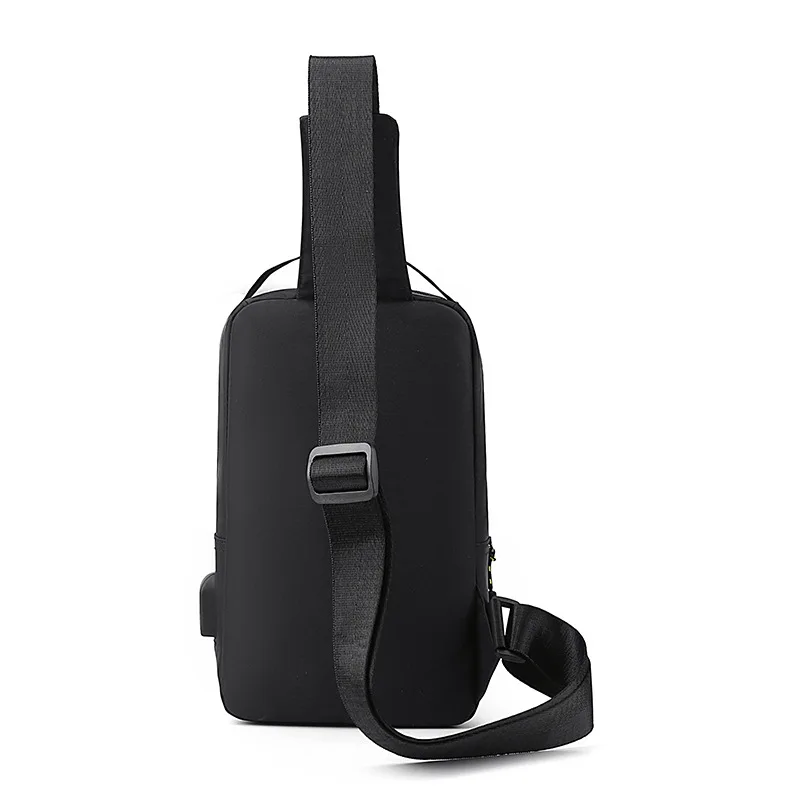 USB Charging Chest Bag Multi Functional Crossbody Bags Mens Multifunction Single Strap Chest Bag With Adjustable Shoulder Strap