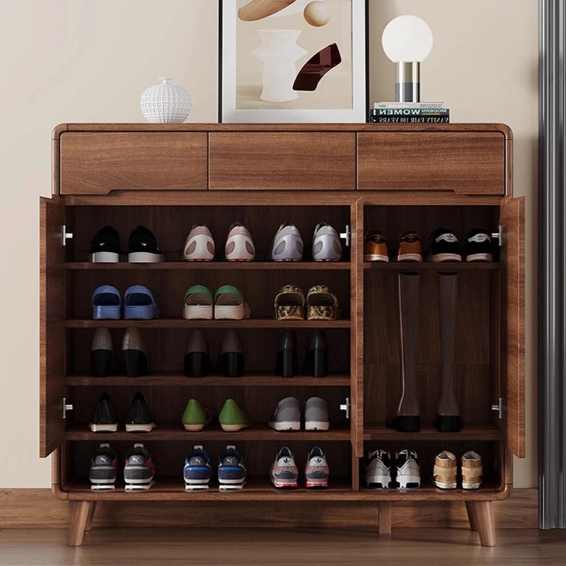 

Wooden Organizer Shoe Cabinet Storage Living Room Mobile Display Designer Box Shoe Shelf Luxury Archivadores Hotel Furniture