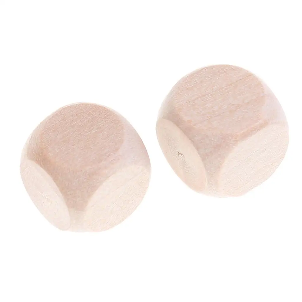 2x Wooden Blank Bulk 6 Sided 10mm Customizable Cubes for DIY Crafting, Math Teaching, Board Games, Solid Wood, Pack of 100