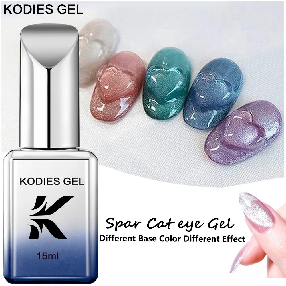 

KODIES GEL Spar Cat Eye Gel Nail Polish Top Coat No Wipe Reflective Jade Jelly Phototherapy Magnet Manicure Gel Paint Nails Art