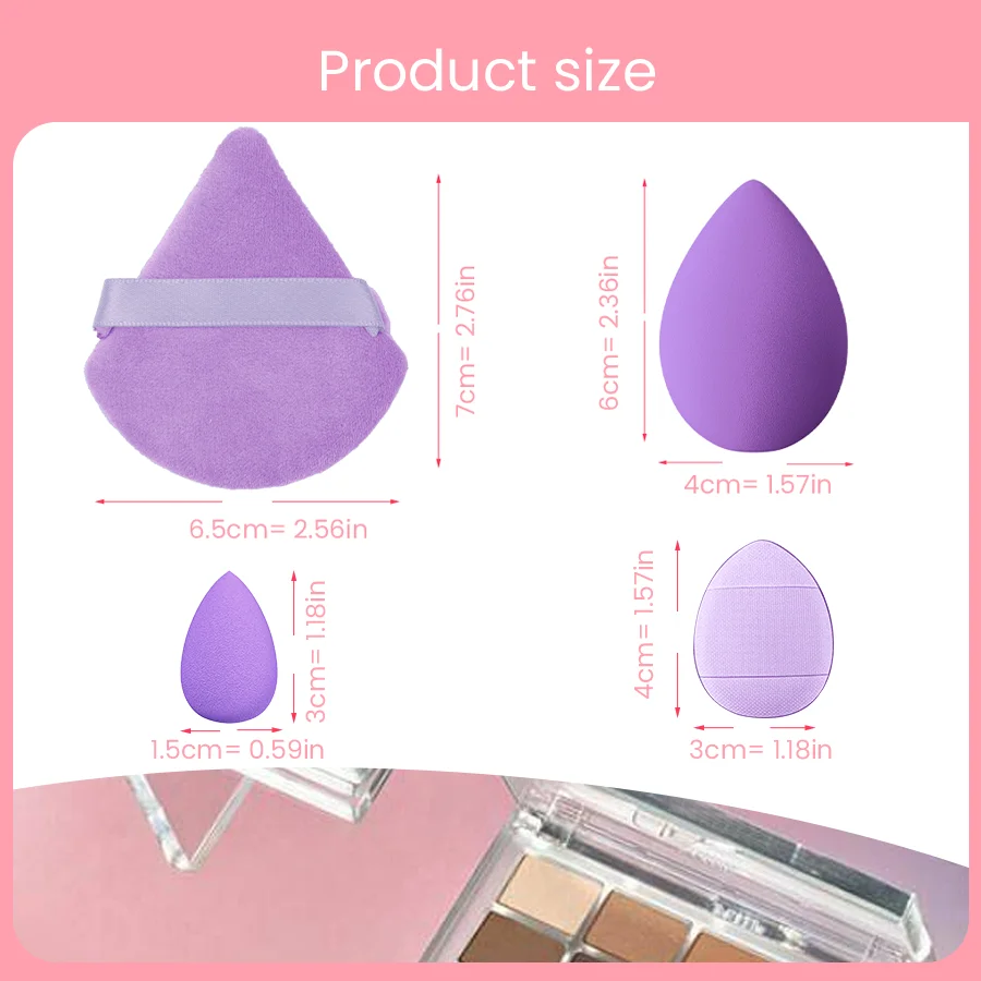 12pcs Makeup Tool Set Size Size Giant Soft Makeup Egg Makeup Powder Suitable for Base Makeup Corner Makeup Setting Novice Makeup