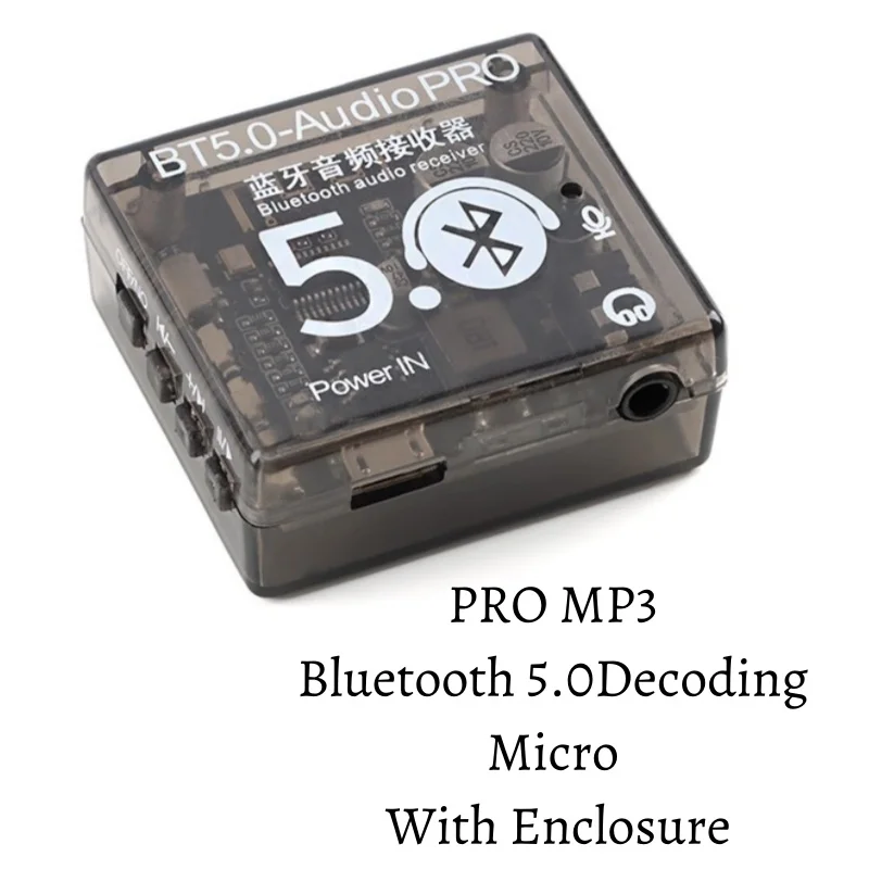 DIY BT Audio Receiver Board BT5.0 PRO MP3 Lossless Decoder Board Wireless Stereo Music Module With Case