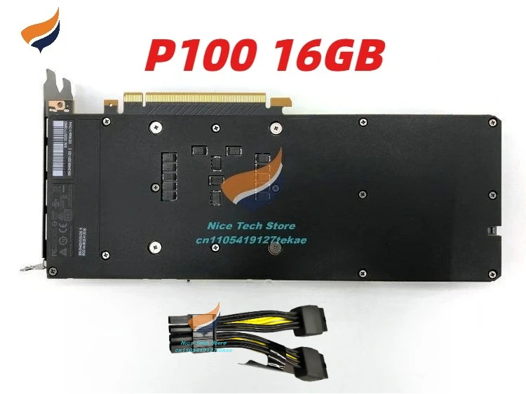 P100 16GB PCIe GPU Accelerator with HBM2 Memory, 8-Pin CPU/EPS12V, Ideal for AI, Data Center, Virtualization