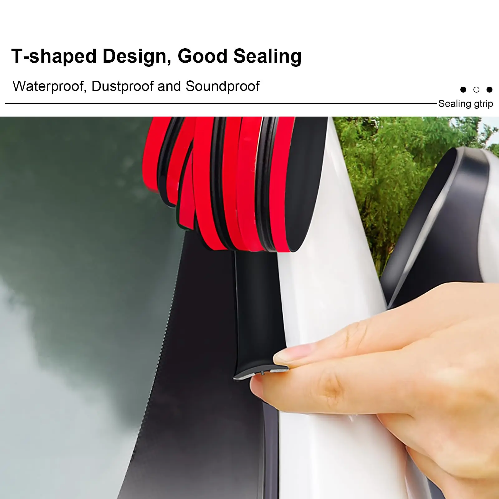 شريط إحكام إغلاق من النوع T لسقف السيارة ، شريط حماية ، زجاج أمامي ، سطح نافذة كوة ، غبار ومقاوم للماء ، ختم كوة #3