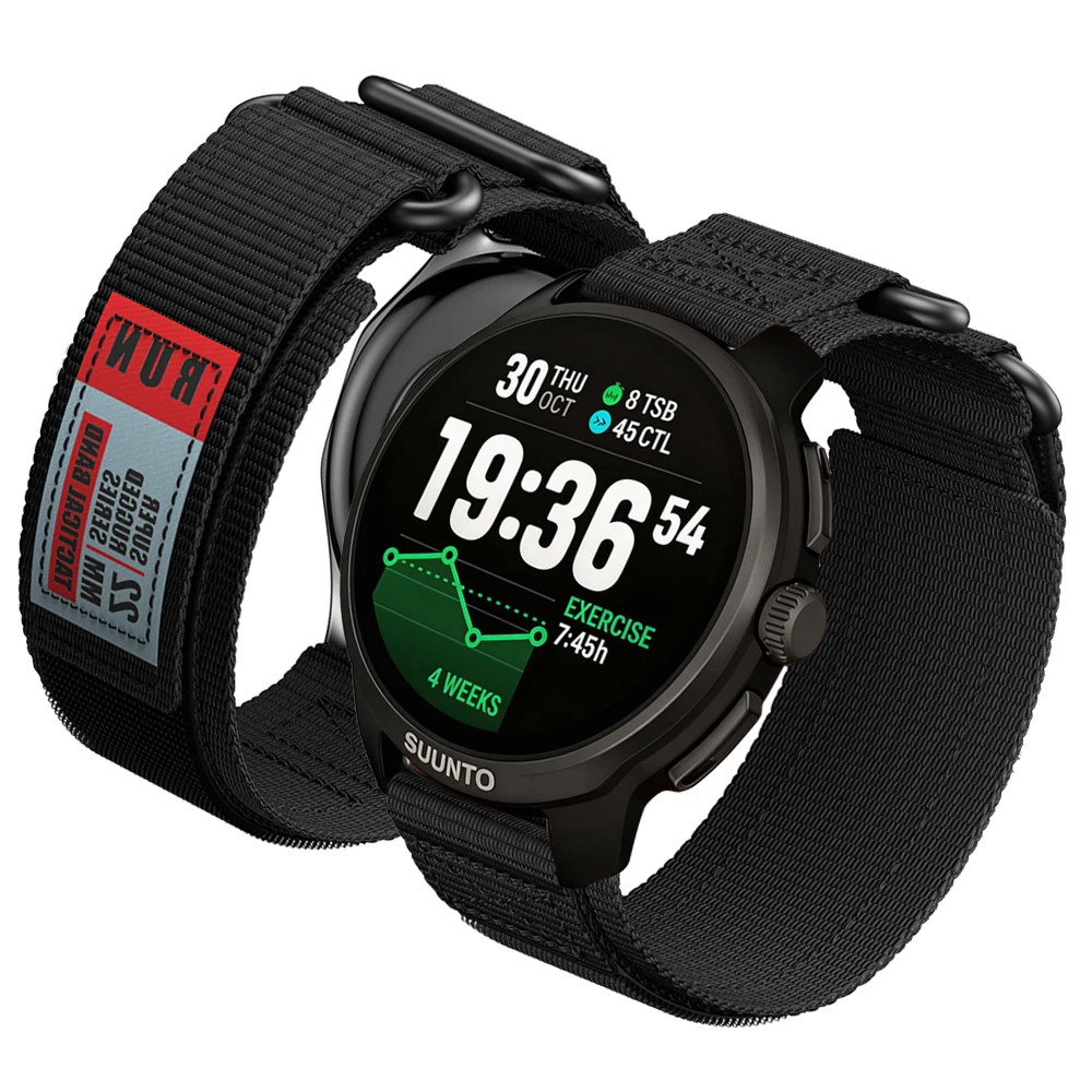 22mm Hook and Loop Nylon Watch Band For Suunto Vertical 2/RACE S/Run/Ocean Sport Replacement Wrist Strap For Suunto 5 9 Peak Pro