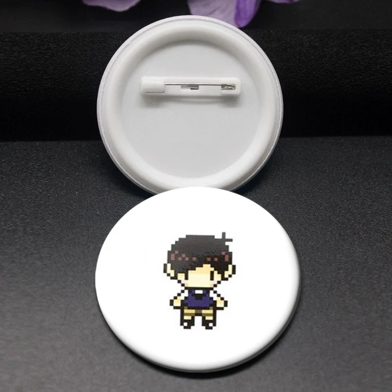 58/32 مللي متر مضحك الكرتون بكسل أوموري لعبة لينة زر دبابيس صني كيل الريحان المفاجئة على بروش لحقيبة الملابس ديكور شارات الهدايا المثالية #3